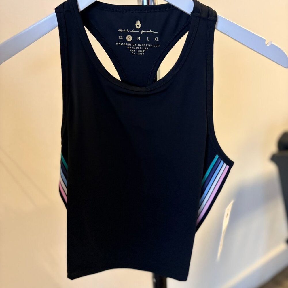 NWT, Spiritual Gangster Everyday Active Tank, Cropped black tank